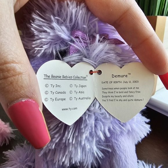 HP🎉 Ty® Ohh-La-La™ & Demure™ Original Beanie Baby Set of 2 - Picture 12 of 13